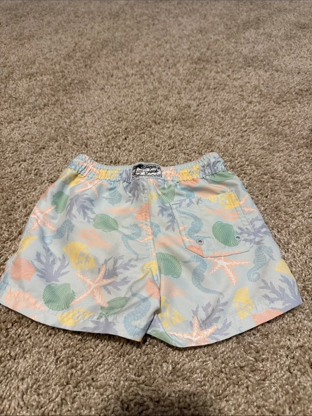 Janie and Jack Tropical Floral Shorts Set in Yellow, Navy, Orange, Mint